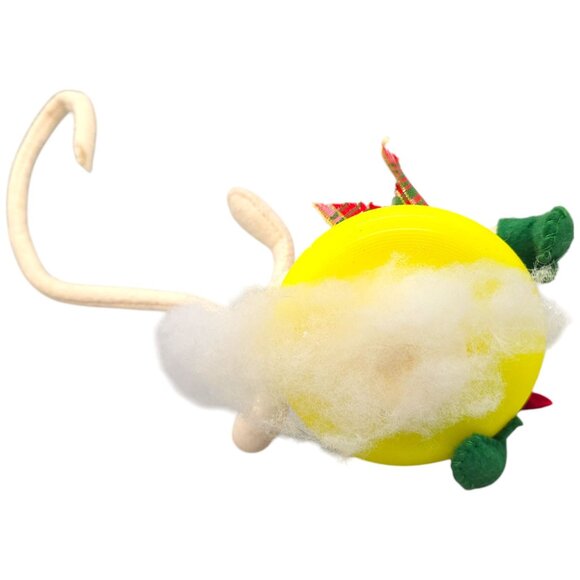 ANNALEE Vintage 1998 Felt Christmas Mouse Saucer Sled Disc Snow Doll Sledding - Picture 11 of 11